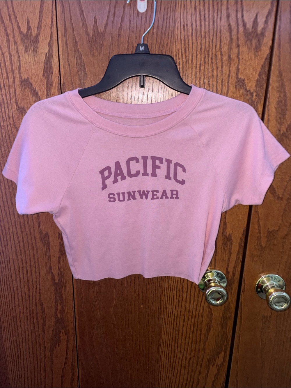 PacSun Pink Cropped Graphic Tee
